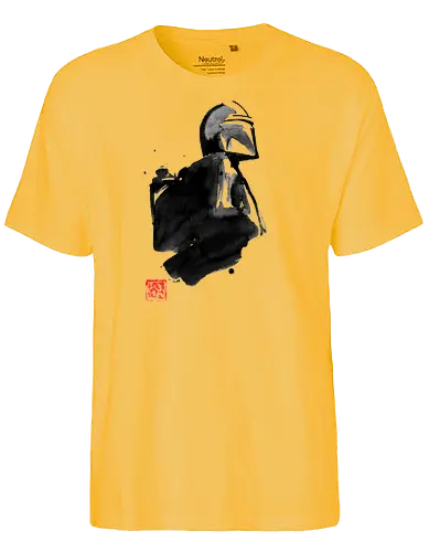 Bounty Hunter Sumi-e - bounty hunter, series, scifi, space opera, sumi-e - Fairtrade T-Shirt