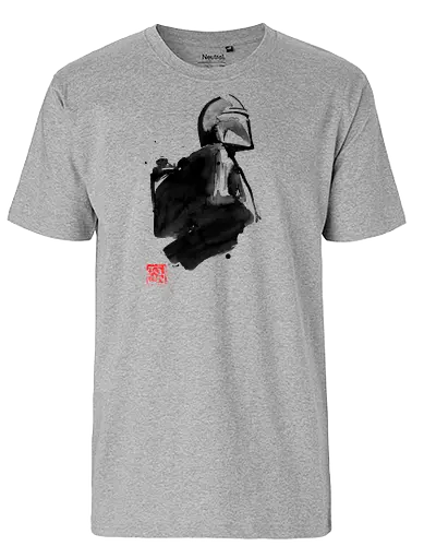 Bounty Hunter Sumi-e - bounty hunter, series, scifi, space opera, sumi-e - Fairtrade T-Shirt