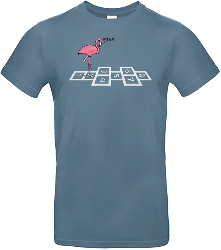 Hopping Flamingo! - flamingo, hop, oh no - Standard T-Shirt