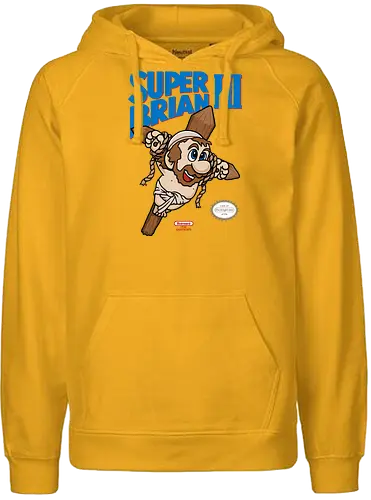 Super Brian III! - mario, life of brian, comedy, bright side, jump'n'run - Fairtrade Hoodie