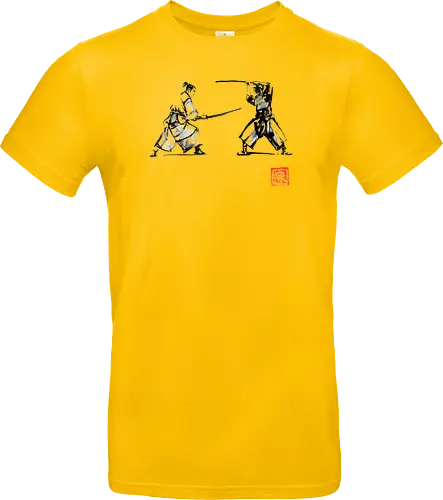 2 samurais - samurai, japan, sumi-e, Iaido, Kenjutsu - Standard T-Shirt