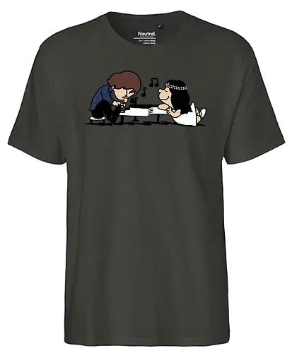 Imagine! - music, Lennon, Yoko, mashup, image, comic - Fairtrade T-Shirt