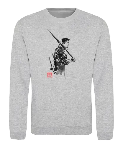 one of the 7 - movie, film, 7 samurai, sieben samurai, sumi-e - Sweatshirt