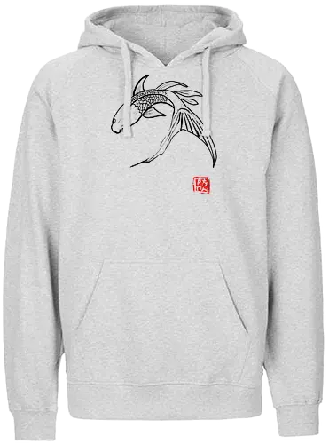 carp koi turning - Koi, fish - Fairtrade Hoodie