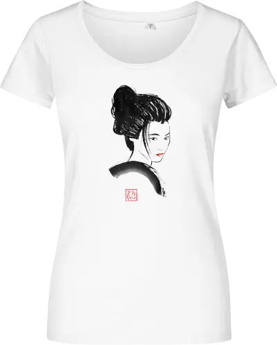 geisha red lips