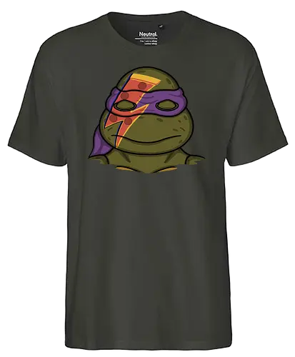 Pizza Lightning! - turtles, pizza, comic, donatello - Fairtrade T-Shirt