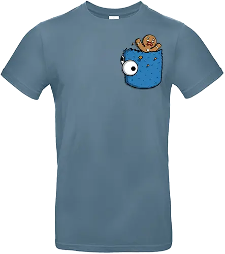 Om Nom Pocket! - fun, cookie, pocket - Standard T-Shirt