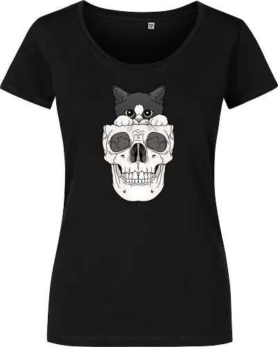 Tuxedo Kitty & Skull