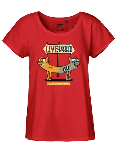 The Schödinger Series! - schrödinger, schrödingers katze, cat, Cat cat, science - Fairtrade Girl Shirt