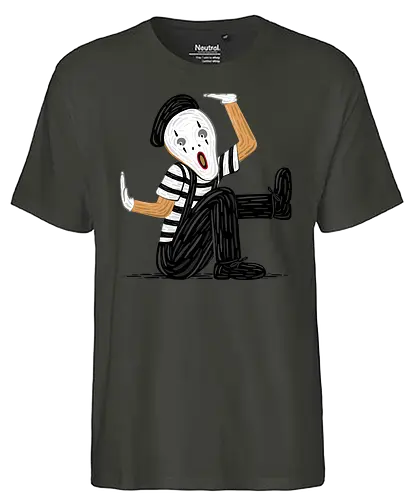 The Silent Scream! - Mime, fun, der schrei, Edvard Munch, Pantomime, Trapped, scream - Fairtrade T-Shirt