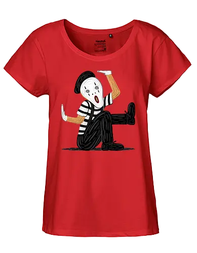 The Silent Scream! - Mime, fun, der schrei, Edvard Munch, Pantomime, Trapped, scream - Fairtrade Girl Shirt