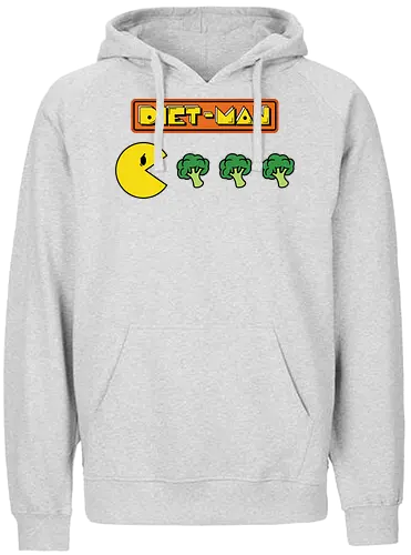 Diet-Man! - gaming, pac, man, Diet, brokkoli - Fairtrade Hoodie