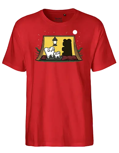 Scary Tent! - scary, horror, gummibär, Zahnarzt, Loch, zelt, mashup, fun, br, Gummibr - Fairtrade T-Shirt