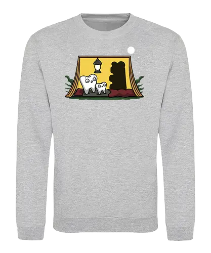 Scary Tent! - scary, horror, gummibär, Zahnarzt, Loch, zelt, mashup, fun, br, Gummibr - Sweatshirt