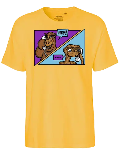 Extraterrestrial Call! - alien, Alien Life Form, mashup, tv, fun, Call home, et, Nach hause telefoAutomataen - Fairtrade T-Shirt