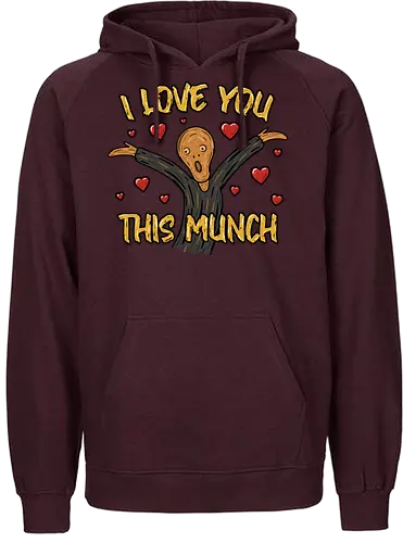 This Munch! - fun, art, kunst, Munch, Edvard Munch, der schrei, love, pun, Witz, scream - Fairtrade Hoodie