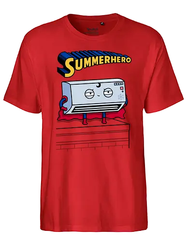 Summerhero! - fun, summer, hero, Aircondition, held, Klimaanlage, Ht - Fairtrade T-Shirt