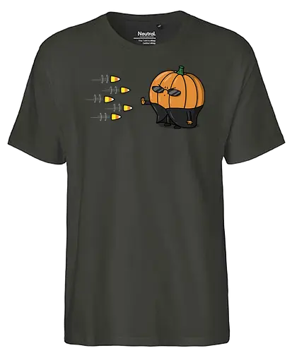 The Chosen Pumpkin! - pumpkin, Candycorn, mashup, matrix - Fairtrade T-Shirt