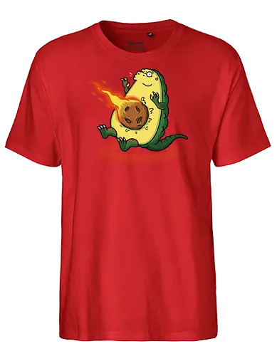Avocalypse! - avocado, dinosaur, Flame, apocalypse - Fairtrade T-Shirt