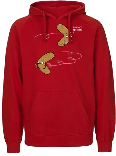 Insecure Boomerang! - Boomerang, key, Door - Fairtrade Hoodie