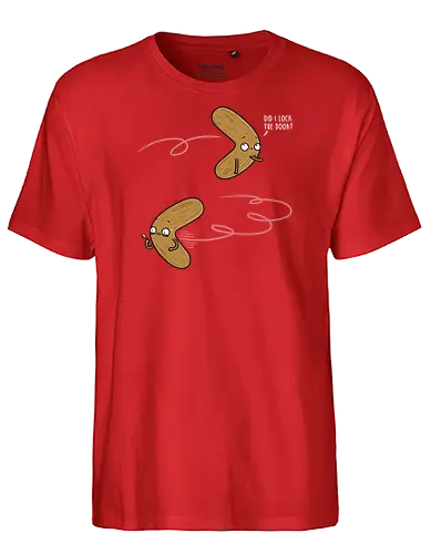 Insecure Boomerang! - Boomerang, key, Door - Fairtrade T-Shirt