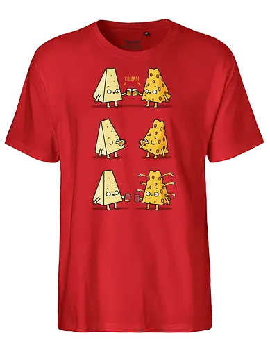 Cheeses Toasting! - cheese, beer, Cheers - Fairtrade T-Shirt