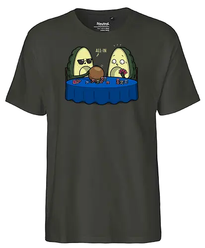 All-In! - avocado, poker, game - Fairtrade T-Shirt
