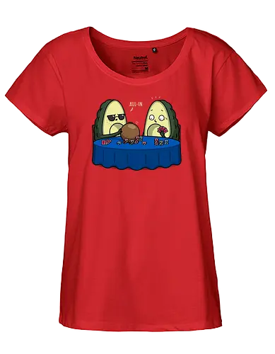 All-In! - avocado, poker, game - Fairtrade Girl Shirt