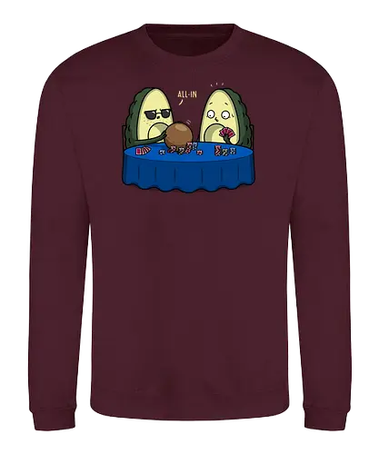 All-In! - avocado, poker, game - Sweatshirt