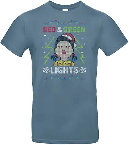 Red and Green Lights! - christmas, weihnachten, Red light, green light, squid, Ugly swter - Standard T-Shirt