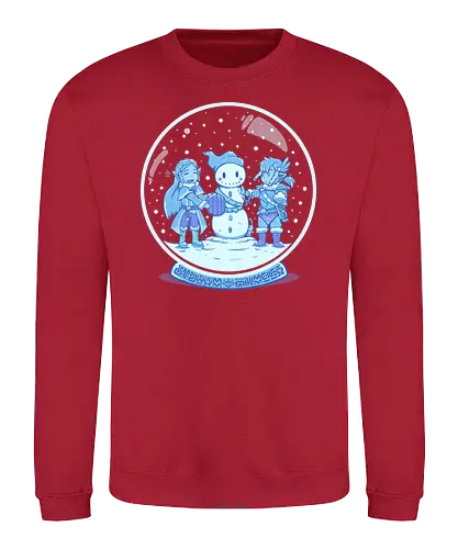 Breath of the Snow - Breath, wild, snow, winter, Snowman, Schneemann, schneekugel, Hero of Time - Sweatshirt