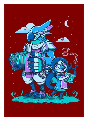 Play the Medley - legend, Kass, bird, wind, waker, song, Medli - Artprint