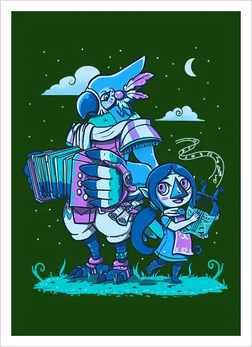 Play the Medley - legend, Kass, bird, wind, waker, song, Medli - Artprint