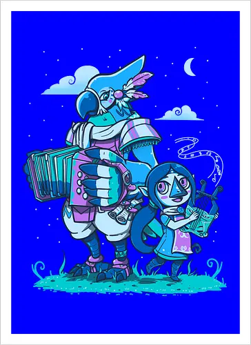 Play the Medley - legend, Kass, bird, wind, waker, song, Medli - Artprint