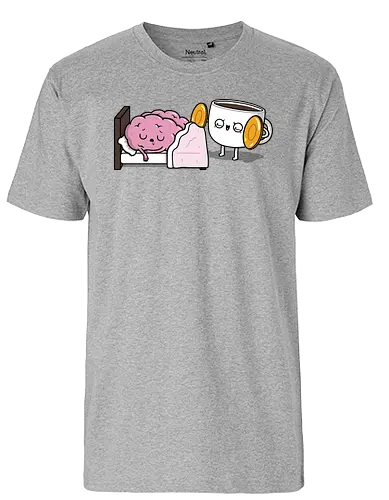 Cymbal Wake Up! - coffee, brain, sleepy, Loud - Fairtrade T-Shirt