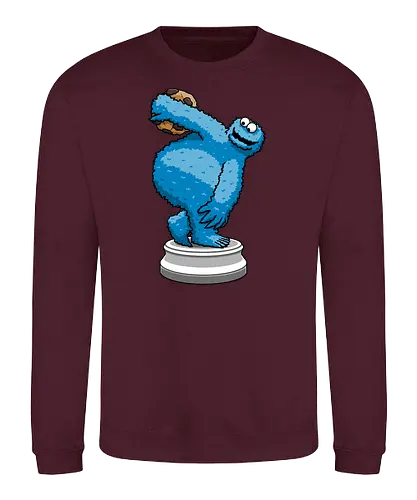 Cookiebolus! - cookie, monster, Throw, sports, Diskus, Discus - Sweatshirt