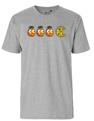Pizza-Man! - pac, man, ananas, pizza, Omnomnom, pinpple - Fairtrade T-Shirt