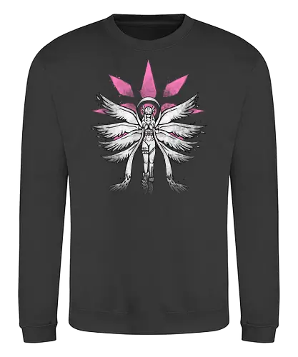 The Graffiti Angel - digital, monsters, angel, Digitation, light, licht - Sweatshirt