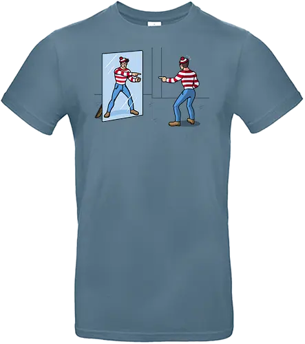 Finding Himself! - Finding Waldo, Wo ist Walter, mirror - Standard T-Shirt