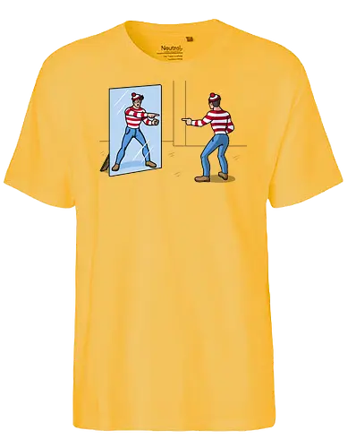 Finding Himself! - Finding Waldo, Wo ist Walter, mirror - Fairtrade T-Shirt