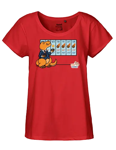 Weather T-Rex! - t-rex, Asteroid, Forecast, weather, Weatherman - Fairtrade Girl Shirt