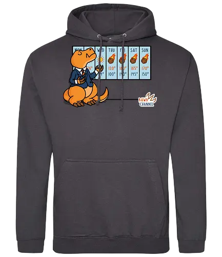 Weather T-Rex! - t-rex, Asteroid, Forecast, weather, Weatherman - Standard Hoodie