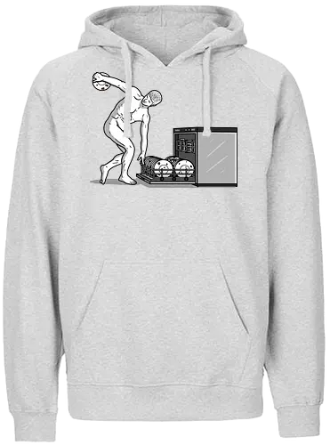 Dishwasholus! - Discobolos, Dish washer, Hausarbeit, Chores - Fairtrade Hoodie