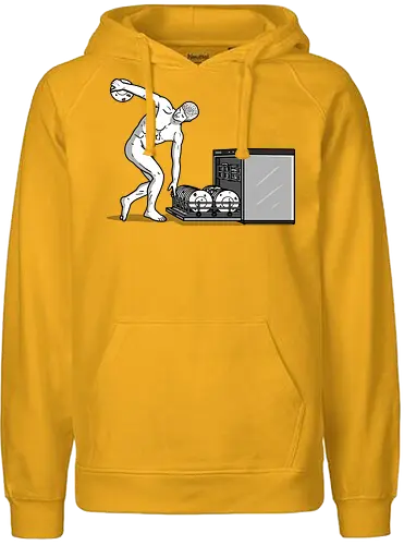 Dishwasholus! - Discobolos, Dish washer, Hausarbeit, Chores - Fairtrade Hoodie