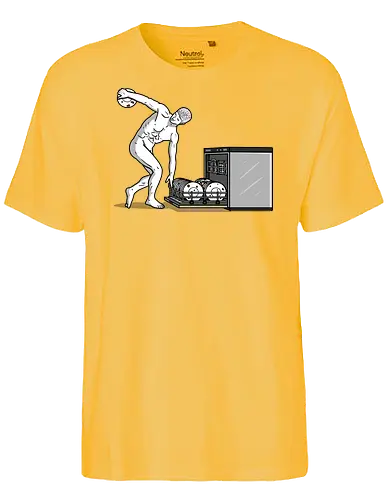 Dishwasholus! - Discobolos, Dish washer, Hausarbeit, Chores - Fairtrade T-Shirt