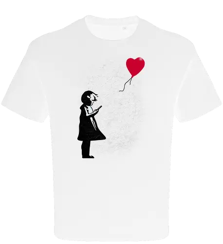 Girl with Phone! - girl, balloon, Phone, Kritik - Oversize T-Shirt