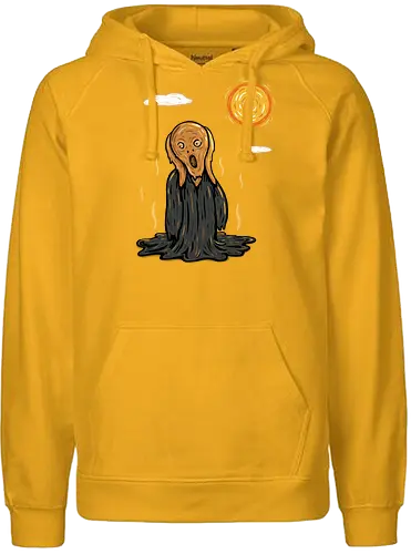 The Scream of Summer! - Melting, Munch, sun, hot - Fairtrade Hoodie