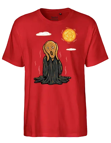 The Scream of Summer! - Melting, Munch, sun, hot - Fairtrade T-Shirt