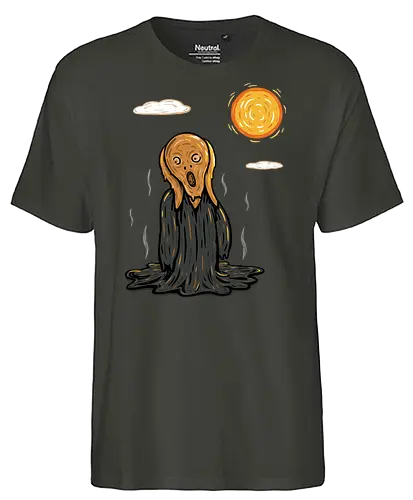 The Scream of Summer! - Melting, Munch, sun, hot - Fairtrade T-Shirt