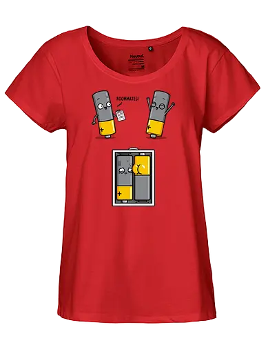 Roommates! - Batteries, funny, Turning point - Fairtrade Girl Shirt